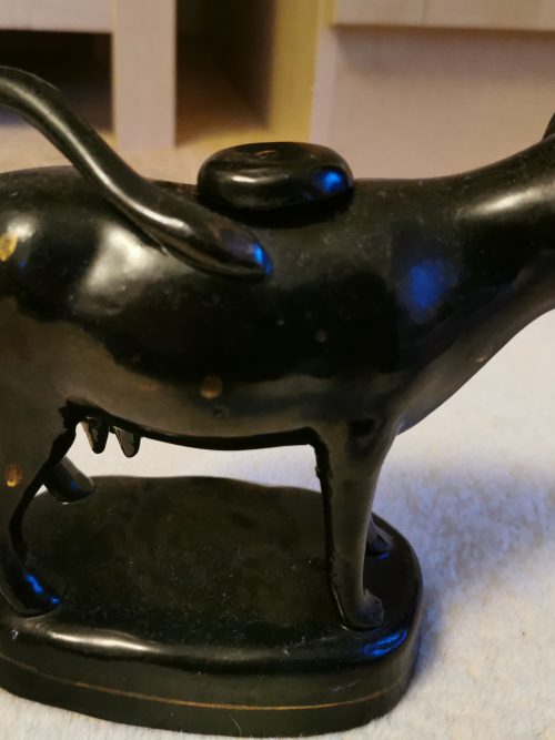 IMG_20240130_170028 1870 Jackfield Clay Cow Shaped Milk Creamer