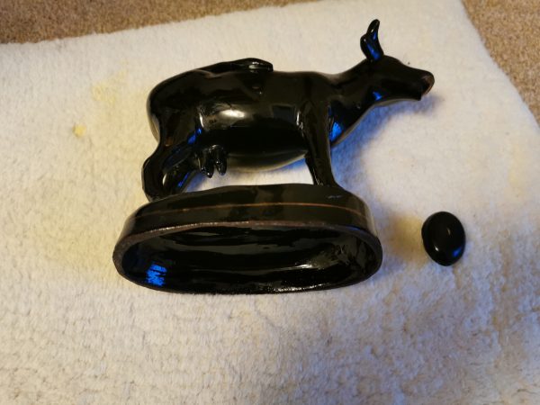 IMG_20240130_170105 1870 Jackfield Clay Cow Shaped Milk Creamer