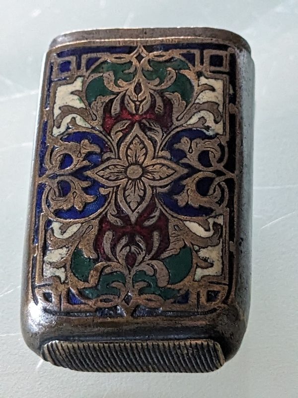 Russian Brass & Enamel Matchbox