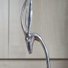 Metal & Wood Tall Gazelle/Antelope Sculpture