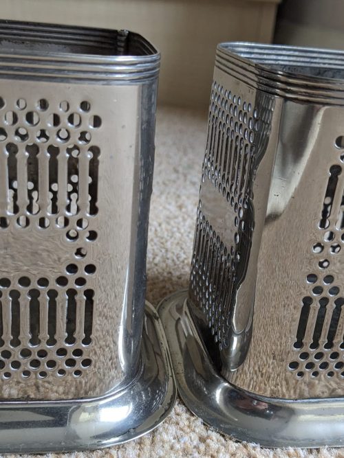 Set of Silver Plated Bottle Holders