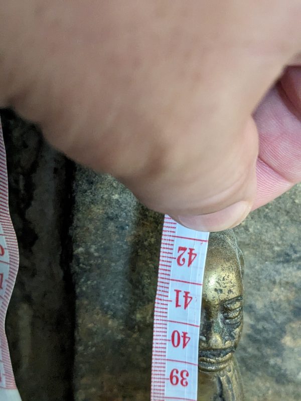 Contemporary Style Brass Statue Of African Tribal Man. ALST