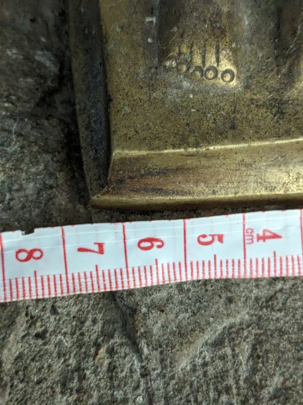 Contemporary Style Brass Statue Of African Tribal Man. ALST