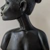 Wooden Statue Of an African Woman's Face