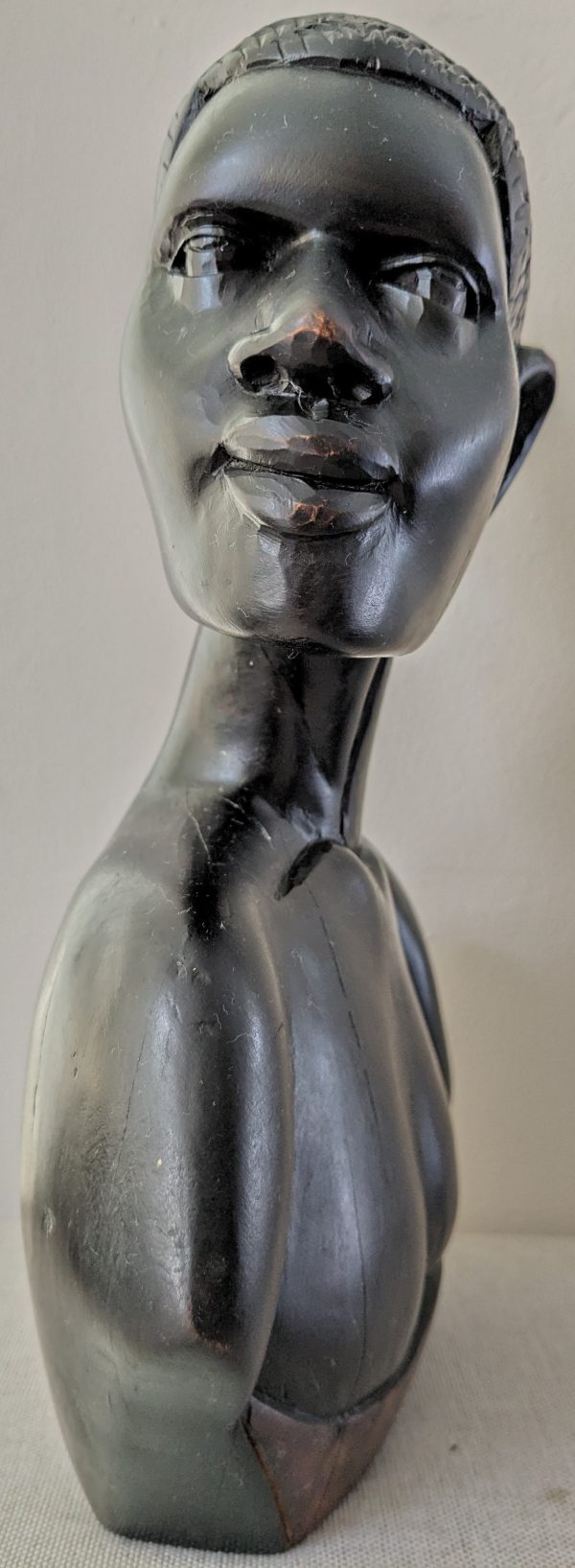 Wooden Statue Of an African Woman's Face