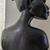 Wooden Statue Of an African Woman's Face