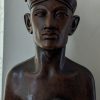 Vintage Hand Carved 1930s Indonesian Bust of Woman