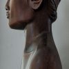 Vintage Hand Carved 1930s Indonesian Bust of Woman