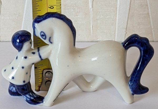 PXL_20240827_100410353.PORTRAIT.ORIGINAL Vintage Russian Porcelain Horse with Boy USSR