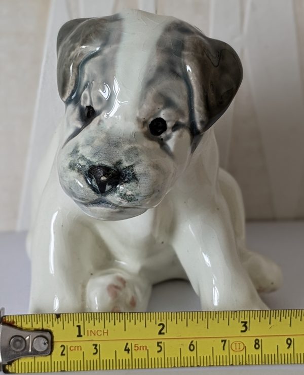 Rare USSR Konakovo ZIK Puppy Figurine Vintage Russian Porcelain Dog Figurine