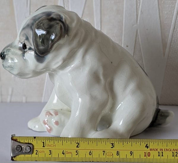 Rare USSR Konakovo ZIK Puppy Figurine Vintage Russian Porcelain Dog Figurine