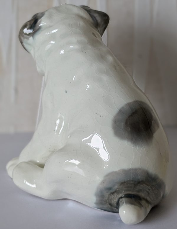 Rare USSR Konakovo ZIK Puppy Figurine Vintage Russian Porcelain Dog Figurine