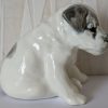 Rare USSR Konakovo ZIK Puppy Figurine Vintage Russian Porcelain Dog Figurine