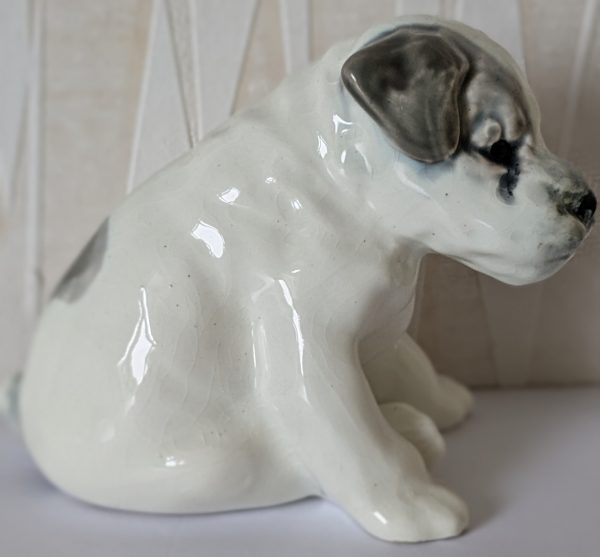 Rare USSR Konakovo ZIK Puppy Figurine Vintage Russian Porcelain Dog Figurine