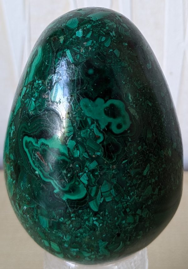 Malachite Egg Ornament