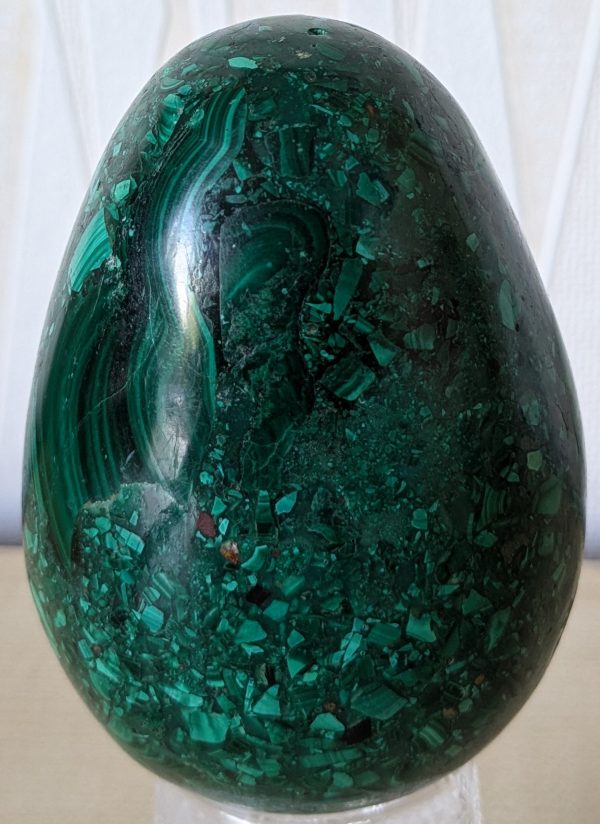 Malachite Egg Ornament