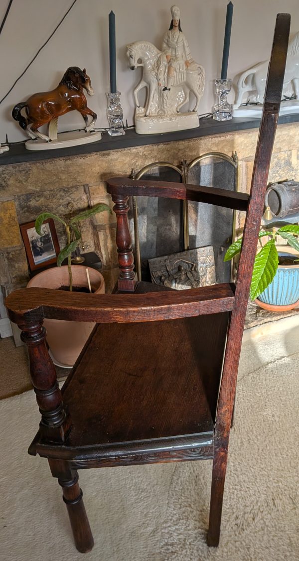 (Collection Only) Carved Oak Wainscot Armchair