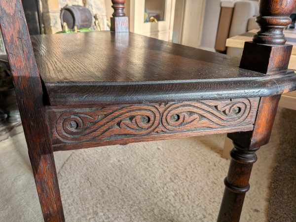 (Collection Only) Carved Oak Wainscot Armchair