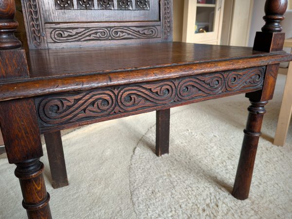 (Collection Only) Carved Oak Wainscot Armchair