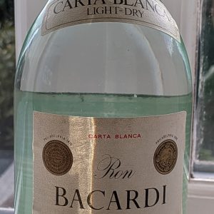 Vintage Barcadi Carta Blanca 1970s Light-Dry Rum Superior Malaga Espana 1l 40%